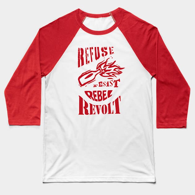 Molotov Baseball T-Shirt by Moreira.art